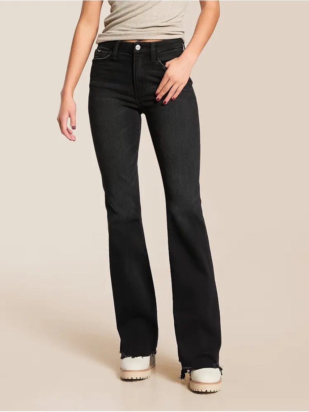 Vervet Bella High-Rise Flare Black Jeans